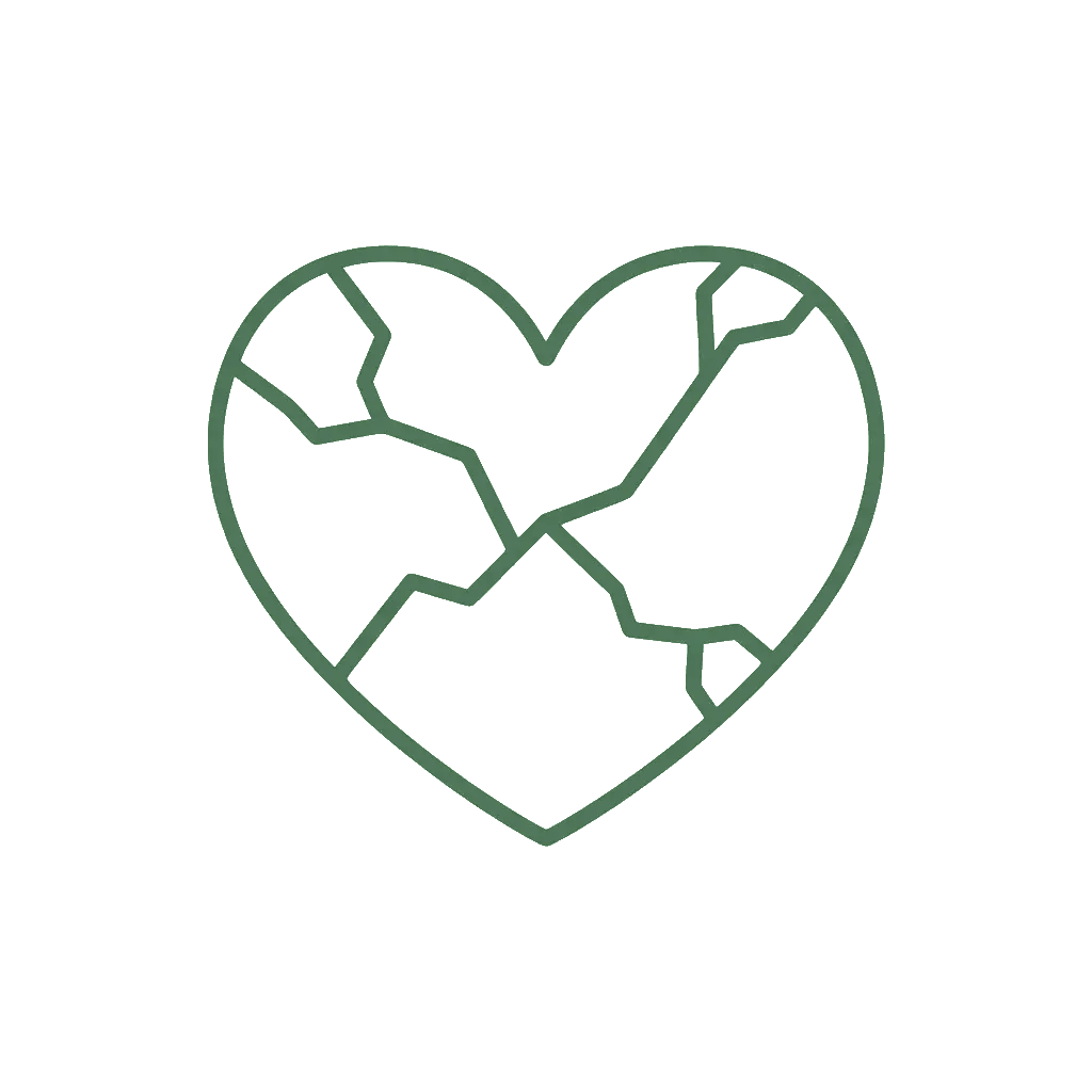 Broken heart illustration — separated families photo service