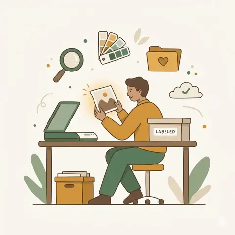 Professional photo scanning, organizing, and preservation