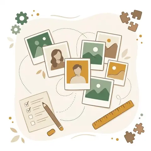 Photos organized with a custom plan